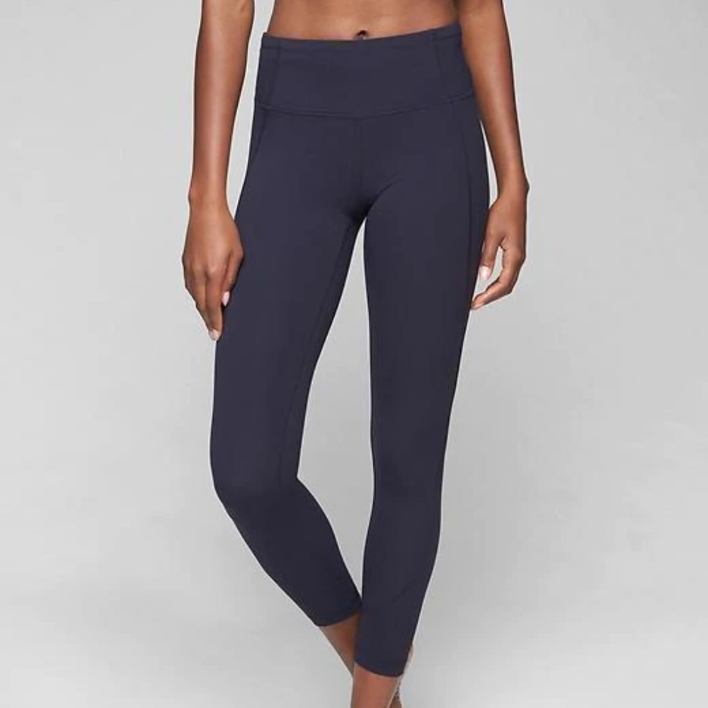 Athleta Salutation 7/8 Tight Powervita Navy Small